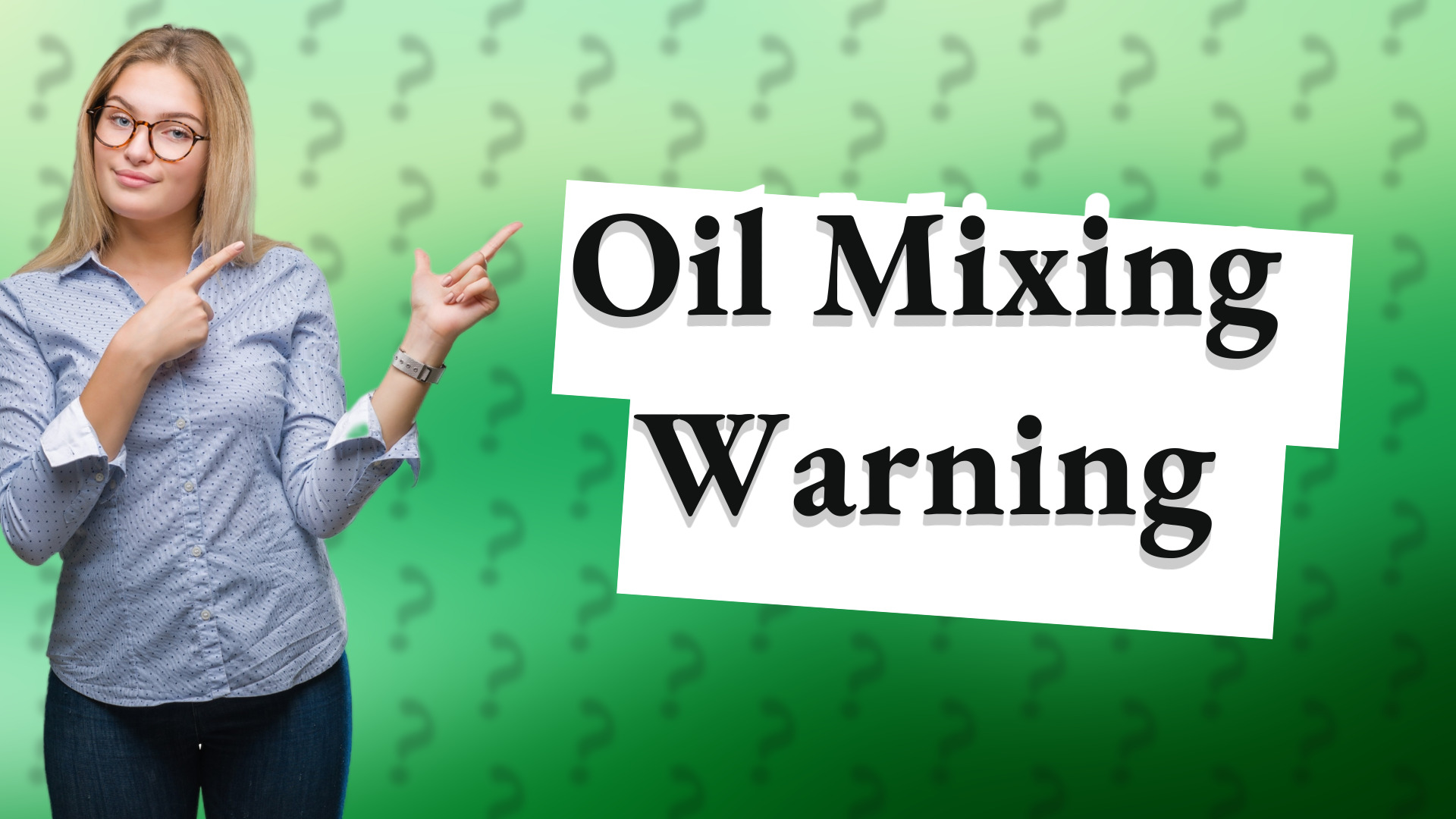 Oil Mixing Warning