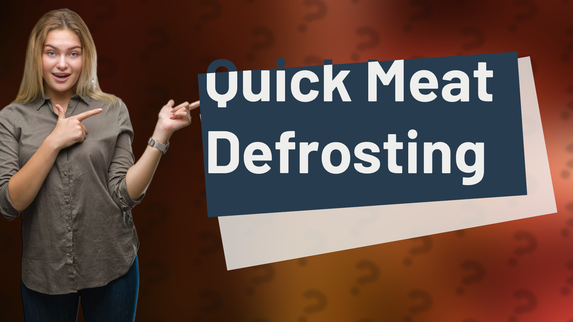 Quick Meat Defrosting