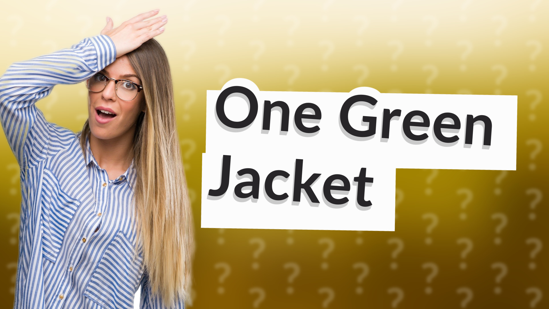 One Green Jacket