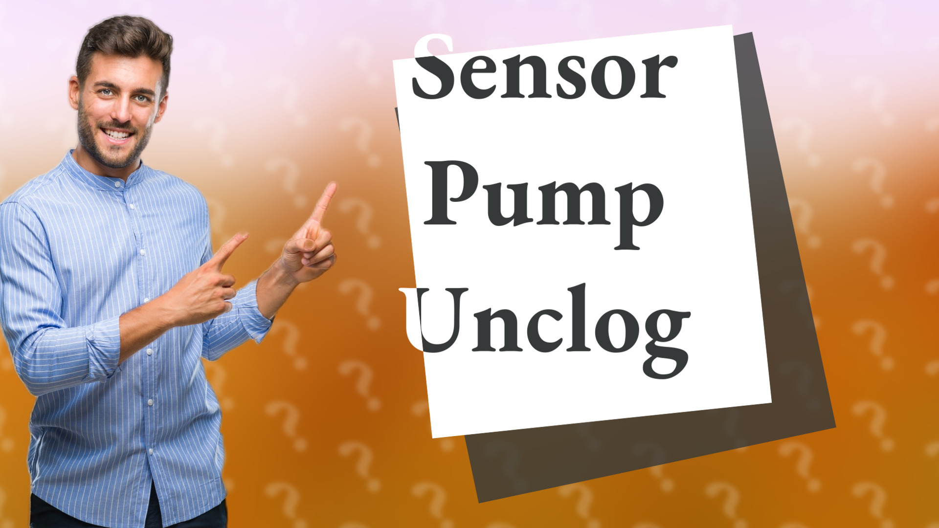 Sensor Pump Unclog