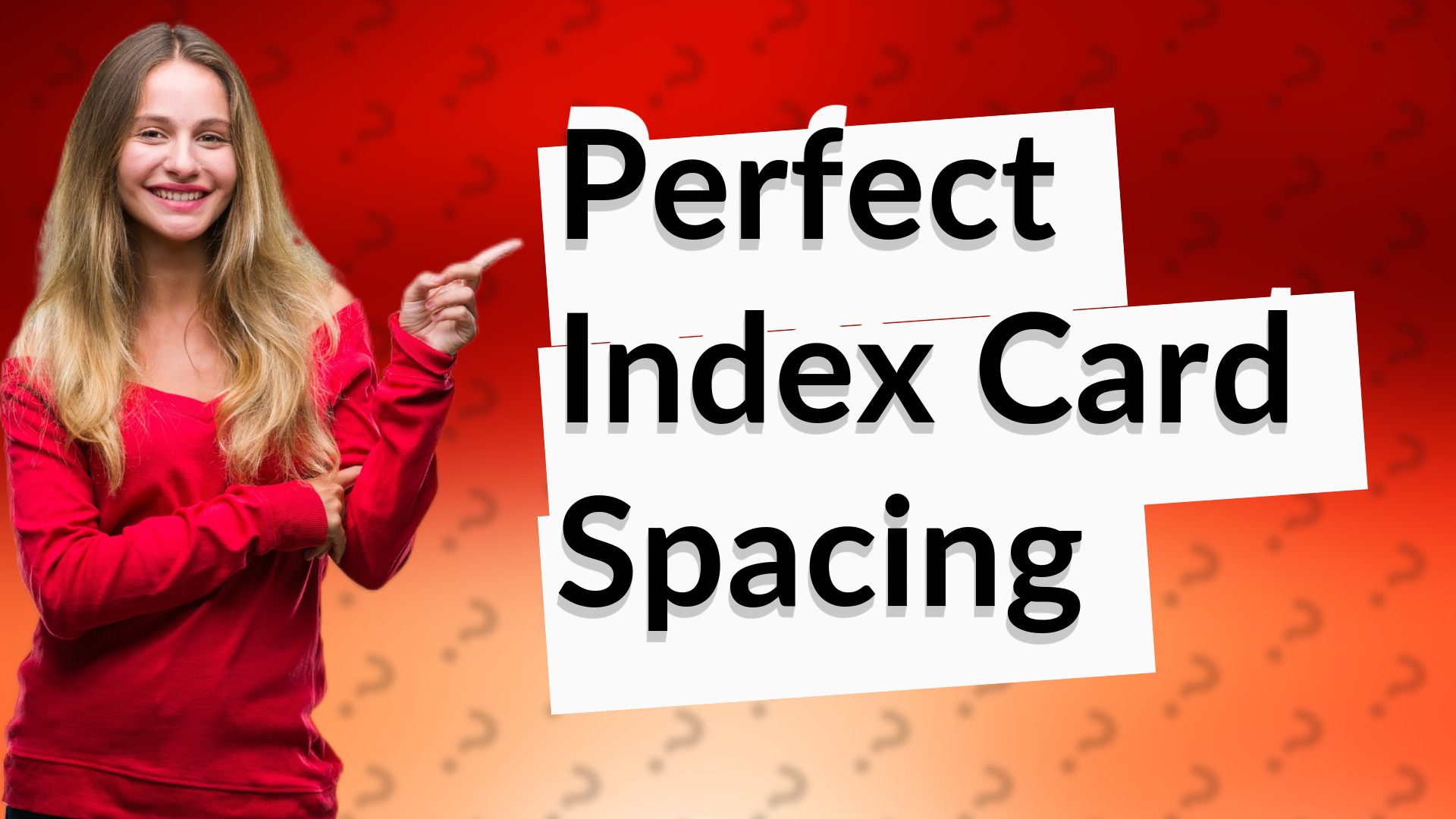 Perfect Index Card Spacing