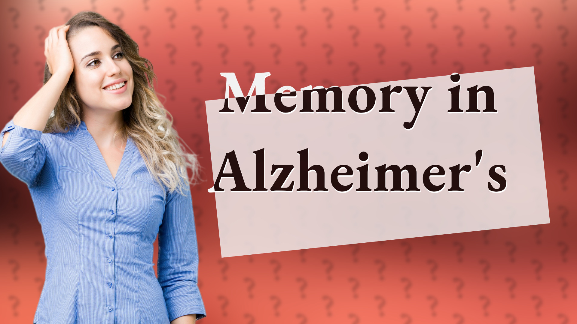 Memory in Alzheimer's