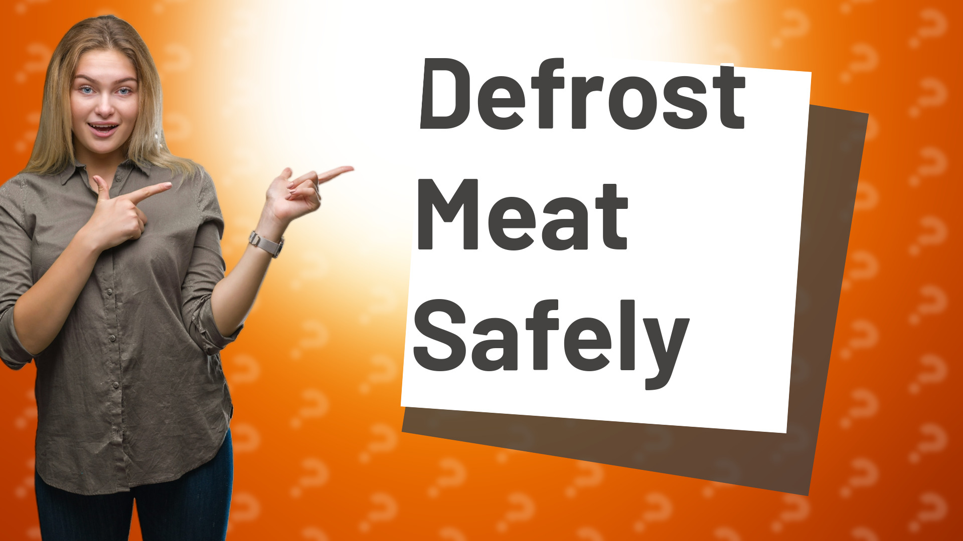 Defrost Meat Safely