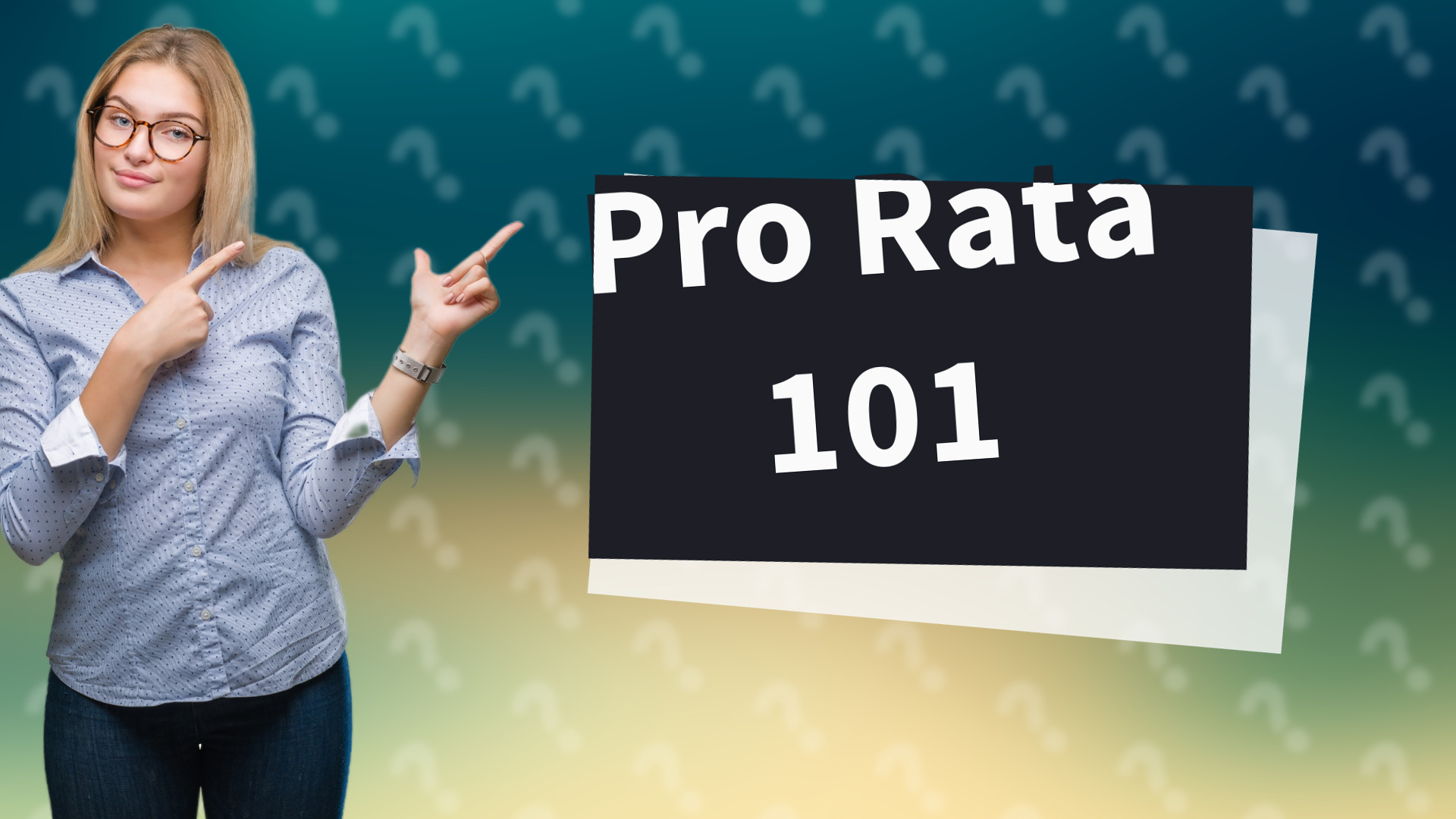 Pro Rata 101