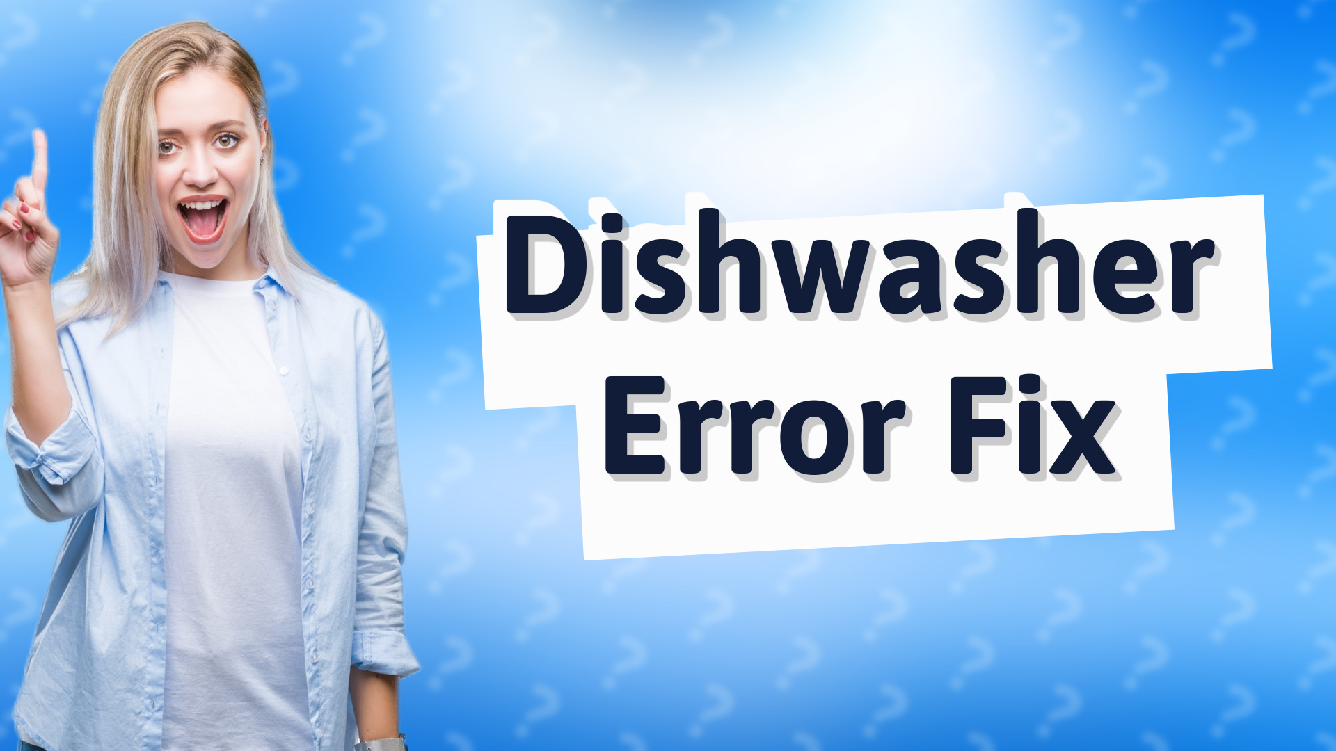 Dishwasher Error Fix