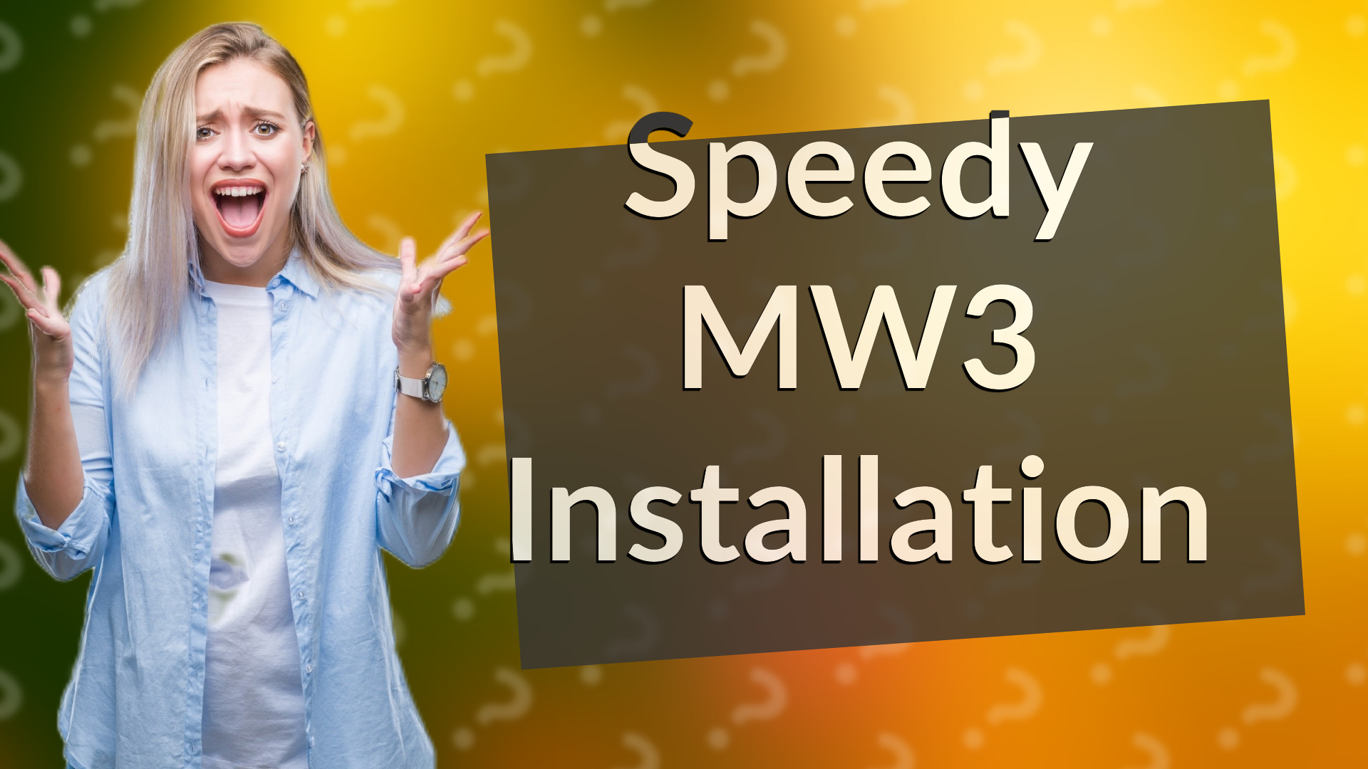 Speedy MW3 Installation