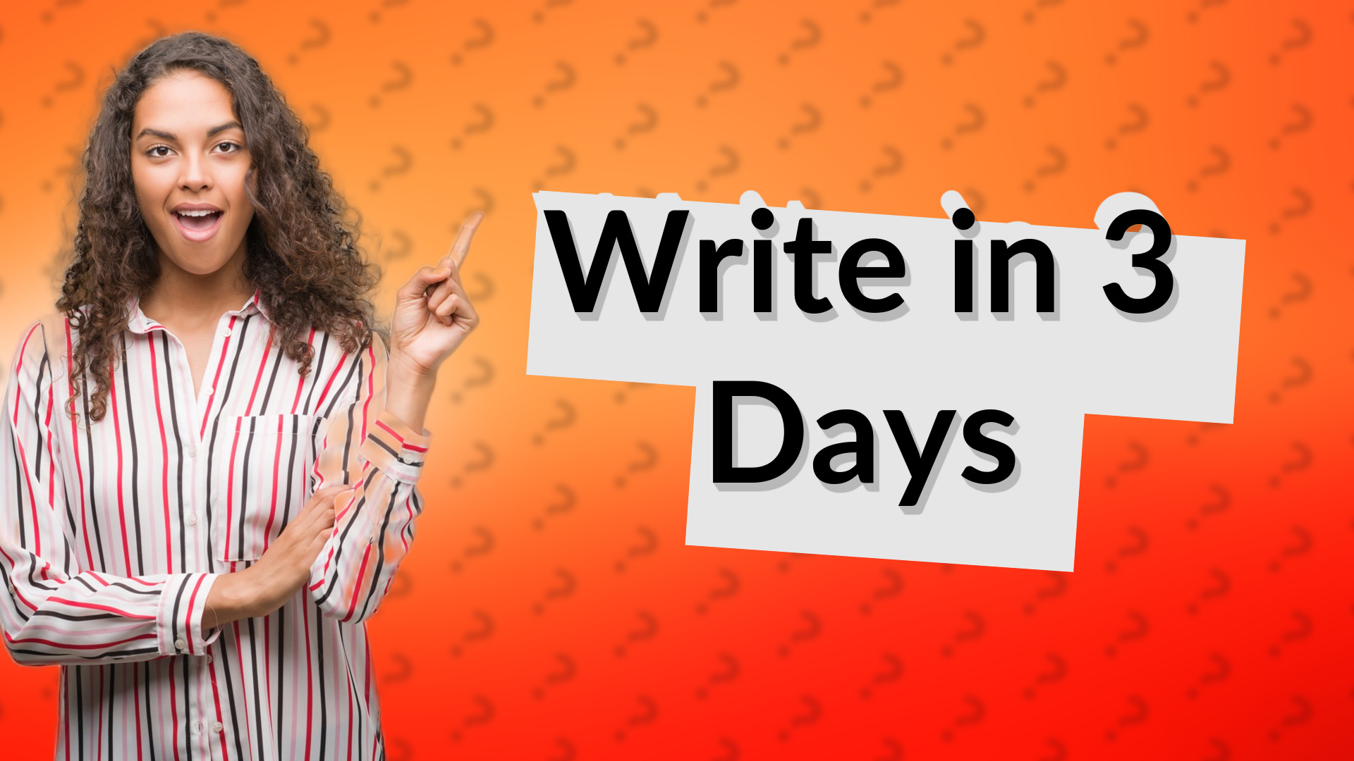 Write in 3 Days