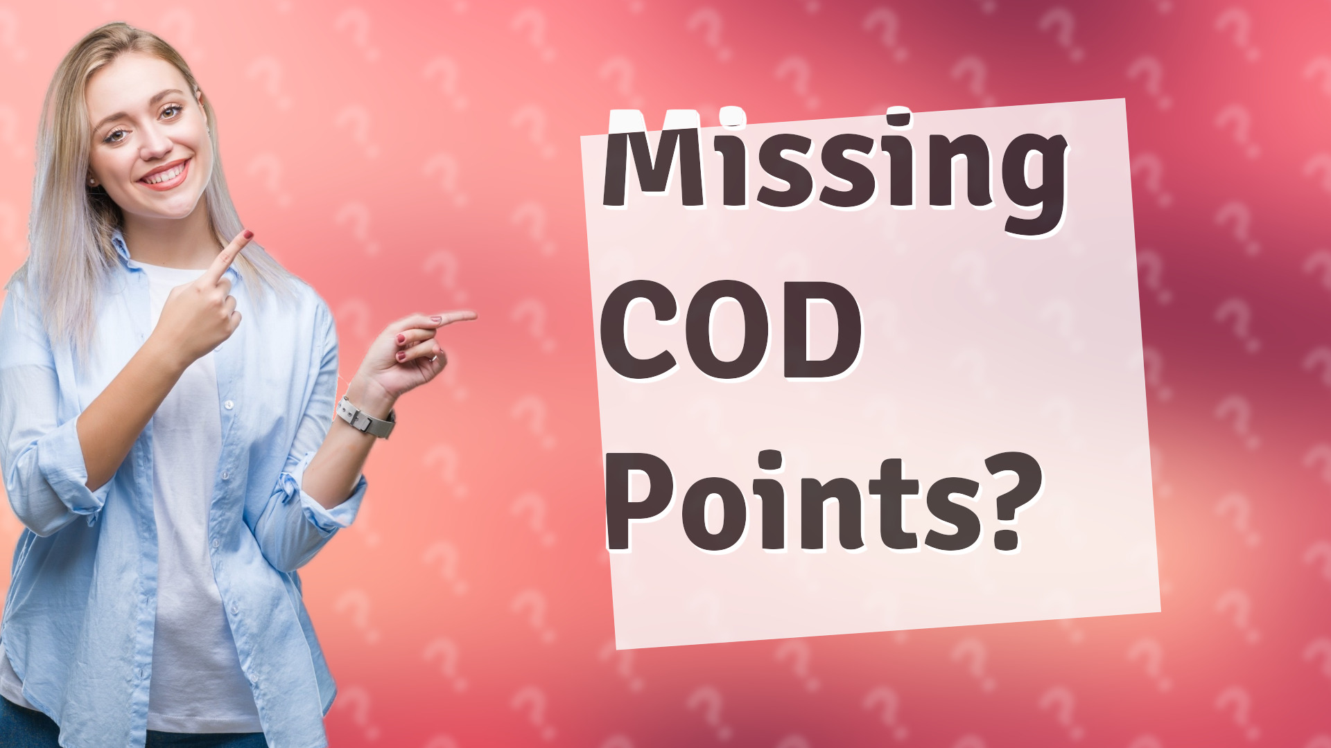 Missing COD Points?