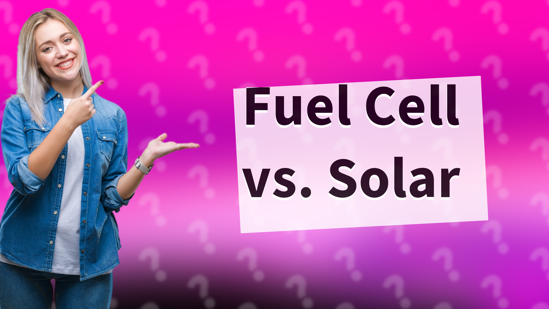 Fuel Cell vs. Solar