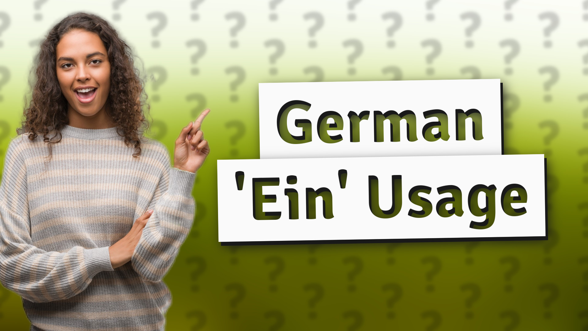 German 'Ein' Usage