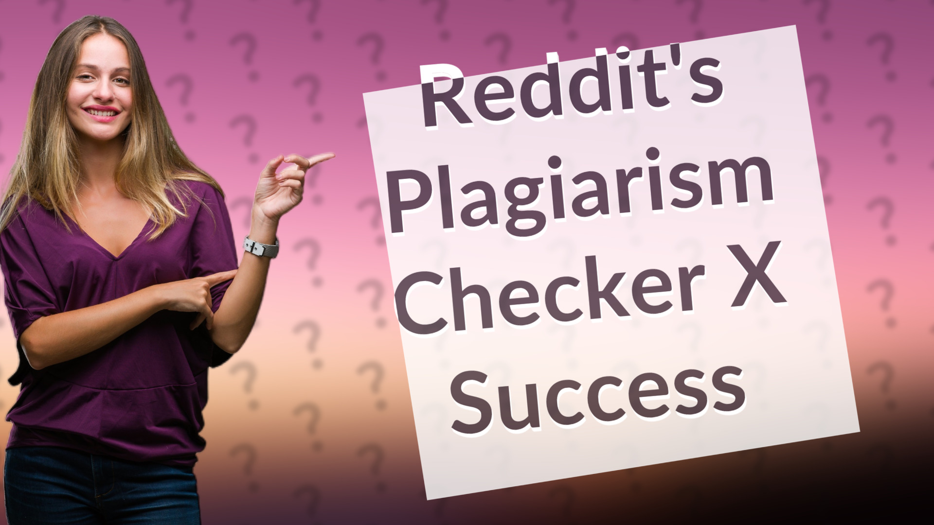 Reddit's Plagiarism Checker X Success
