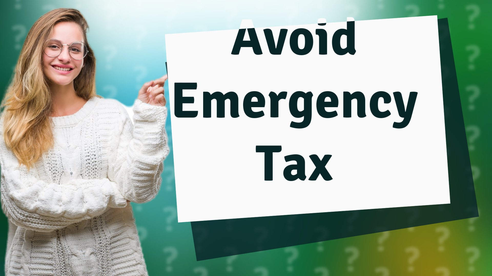 Avoid Emergency Tax