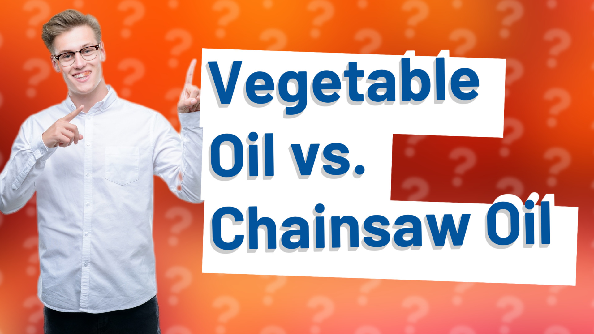 Vegetable Oil vs. Chainsaw Oil