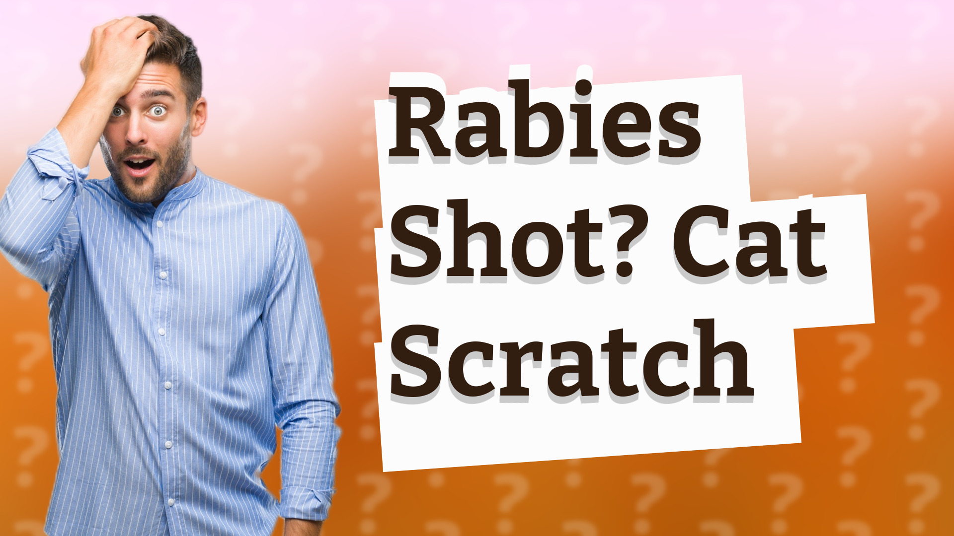 Rabies Shot? Cat Scratch