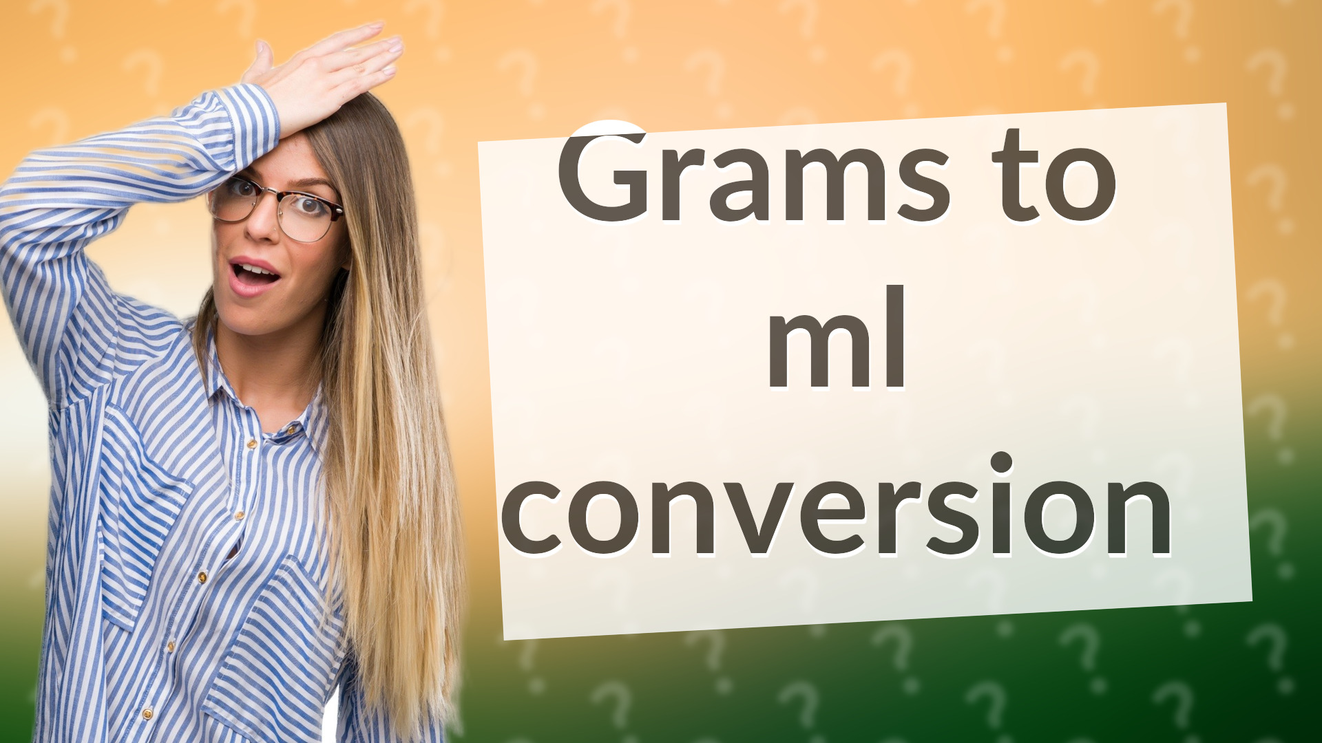 Grams to ml conversion