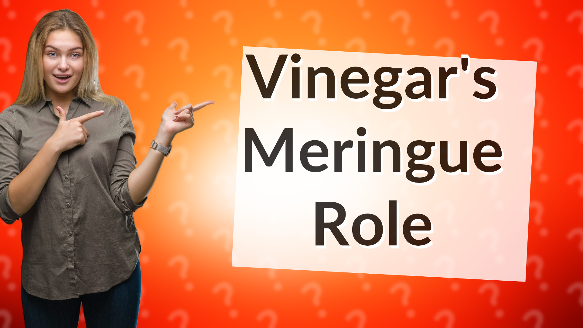 Vinegar's Meringue Role