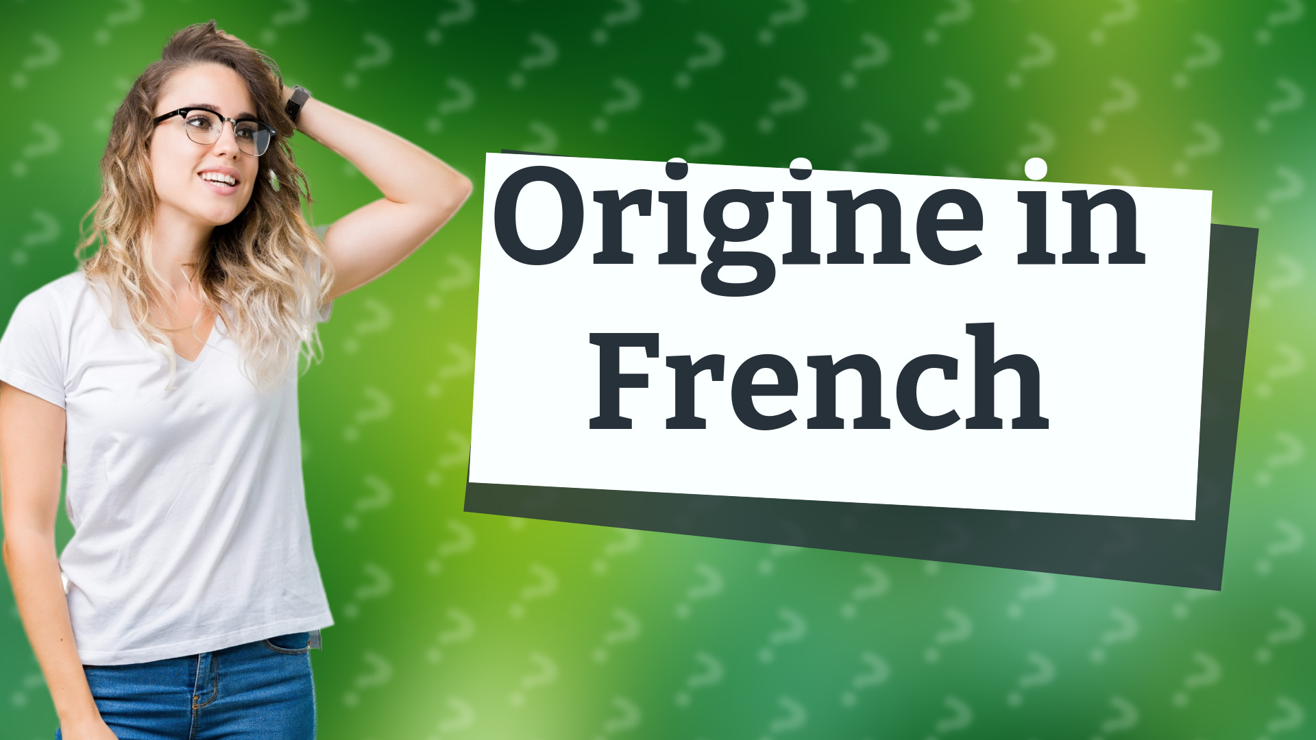 Origine in French