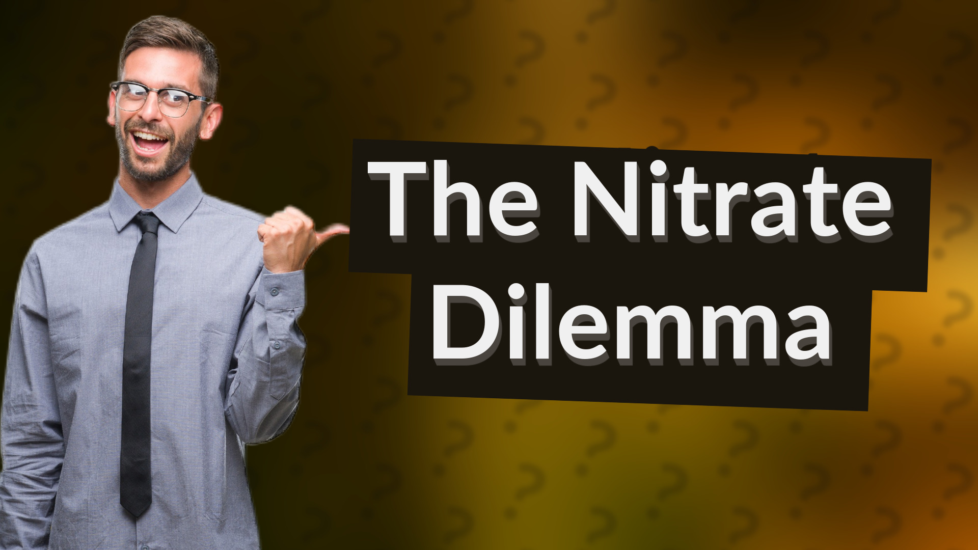 The Nitrate Dilemma