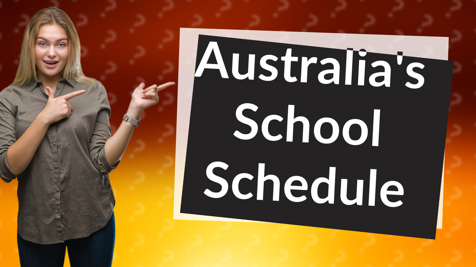 Australia's School Schedule