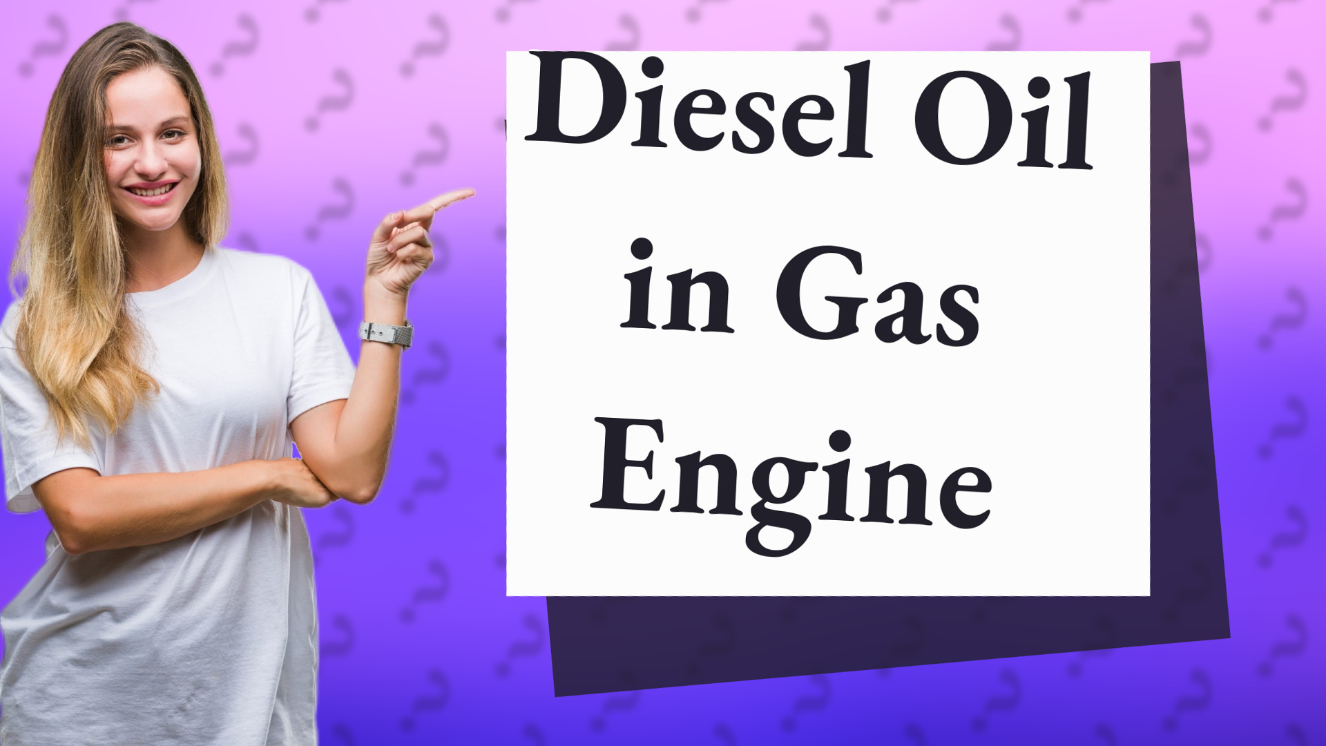 Diesel Oil in Gas Engine