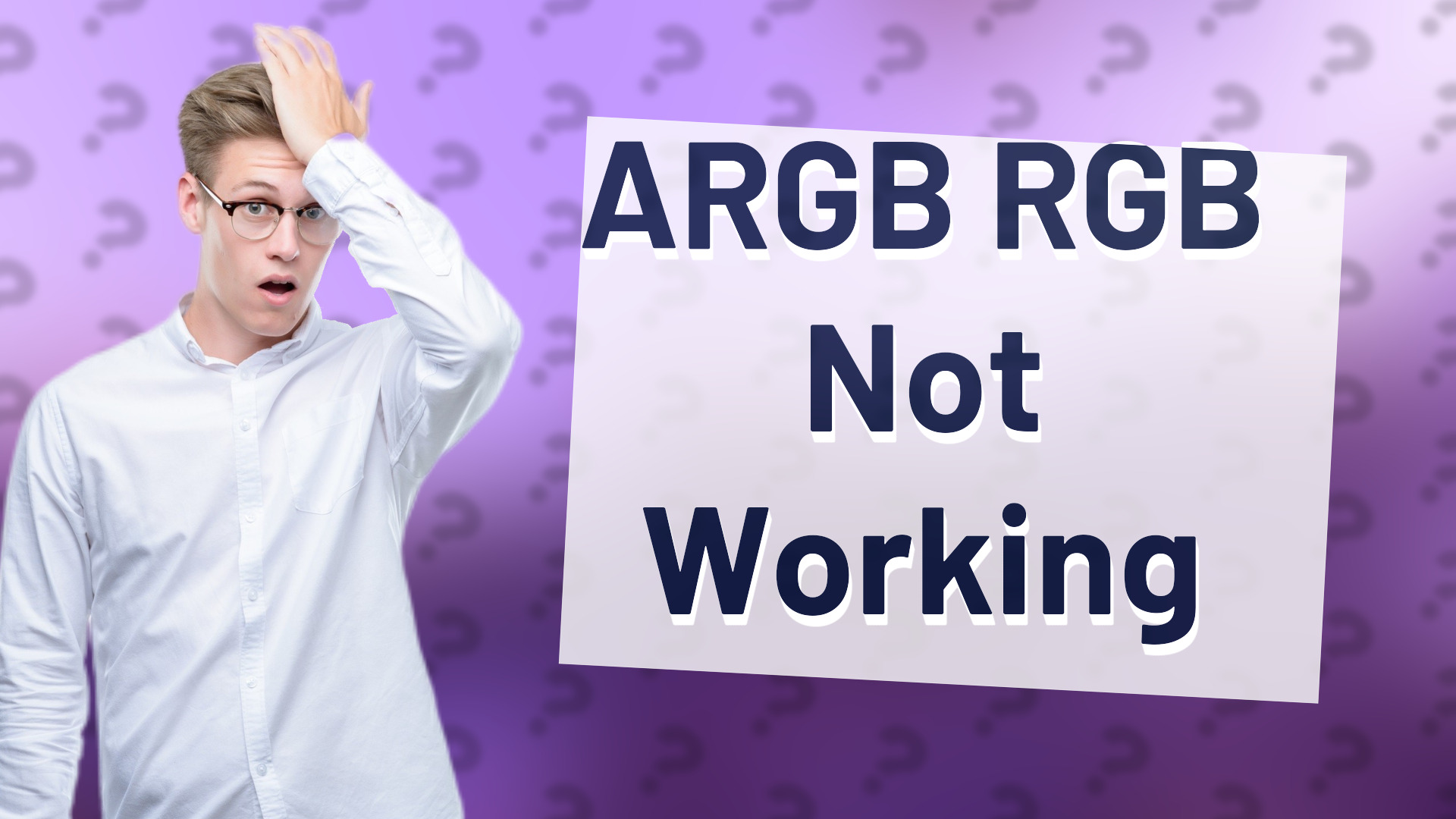 ARGB RGB Not Working