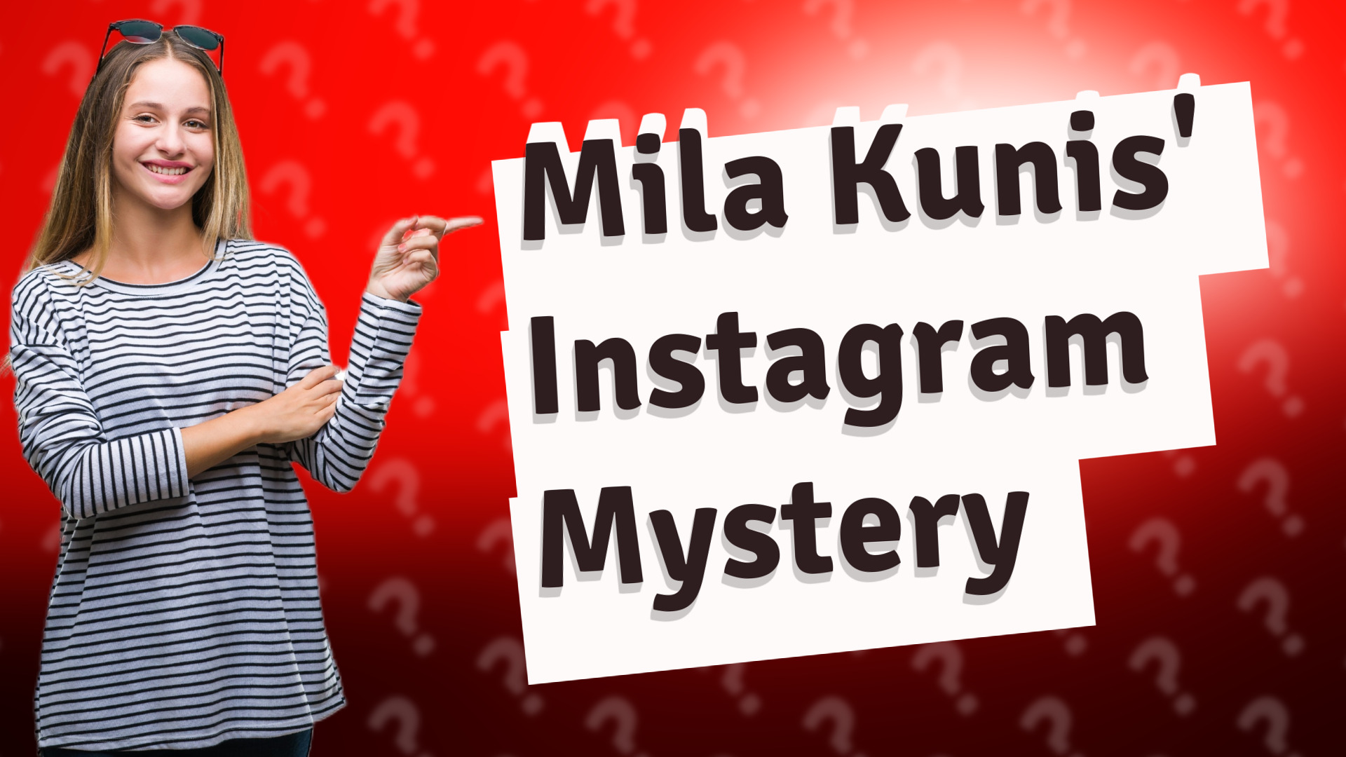 Mila Kunis' Instagram Mystery