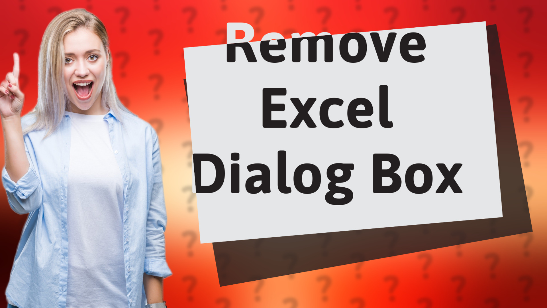 Remove Excel Dialog Box
