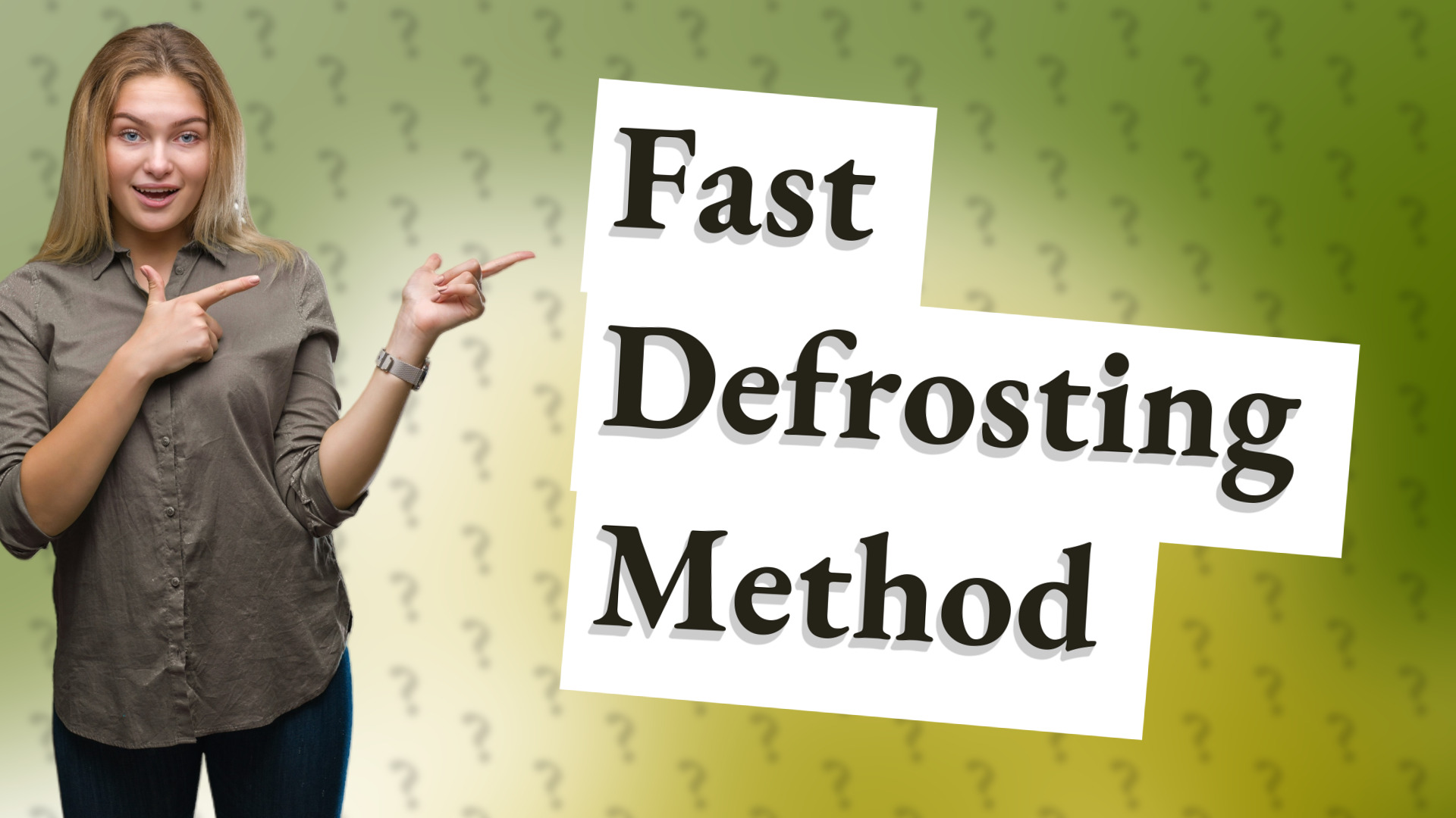 Fast Defrosting Method