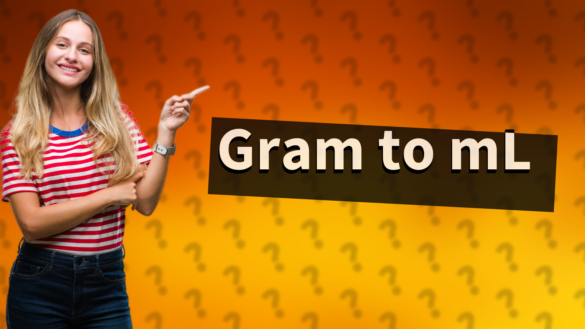 Gram to mL