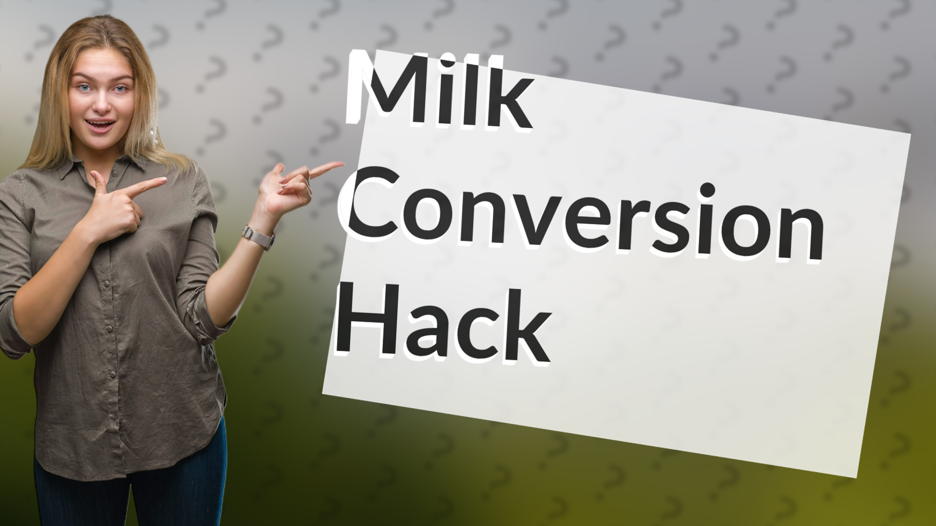 Milk Conversion Hack