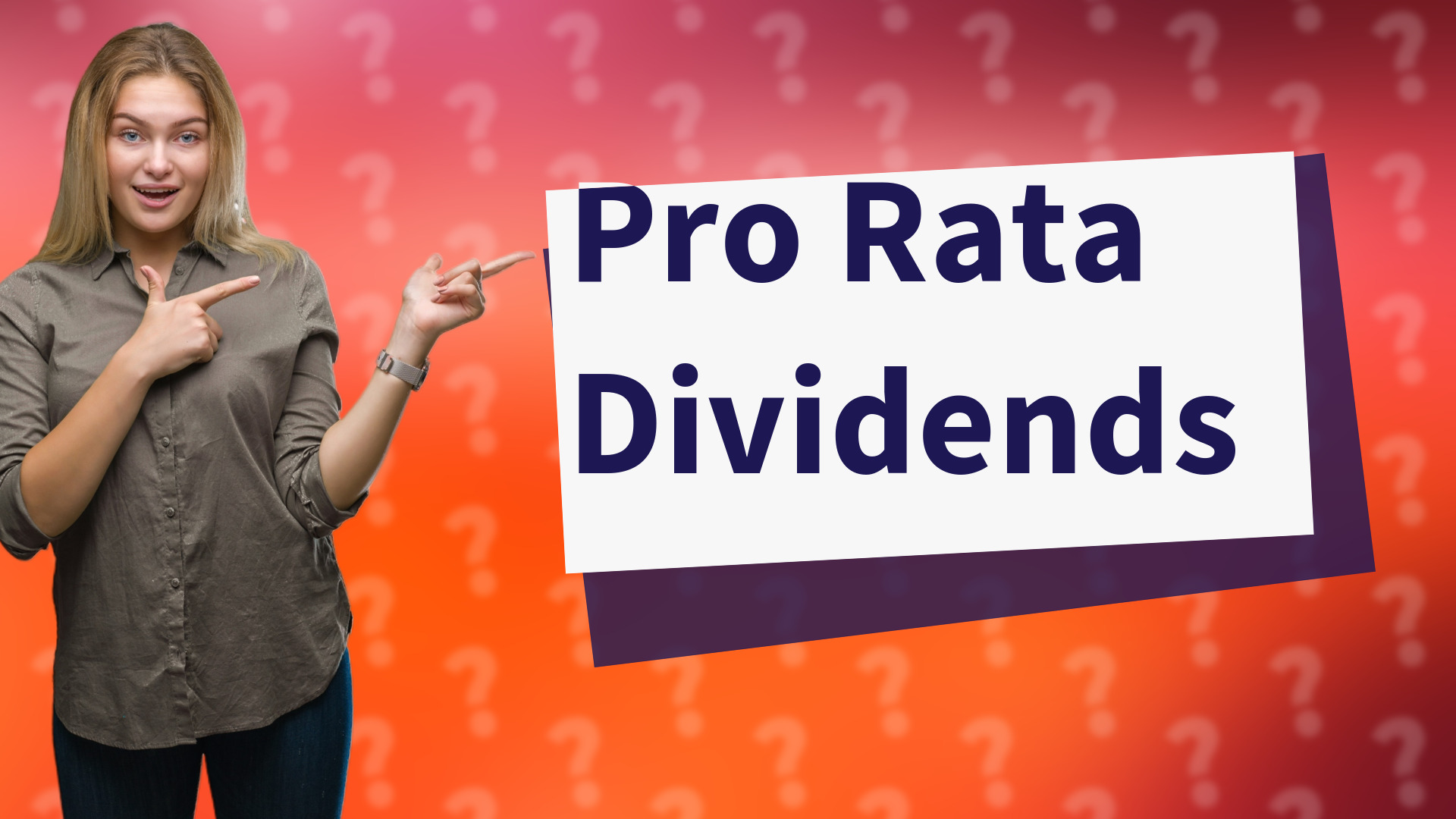 Pro Rata Dividends
