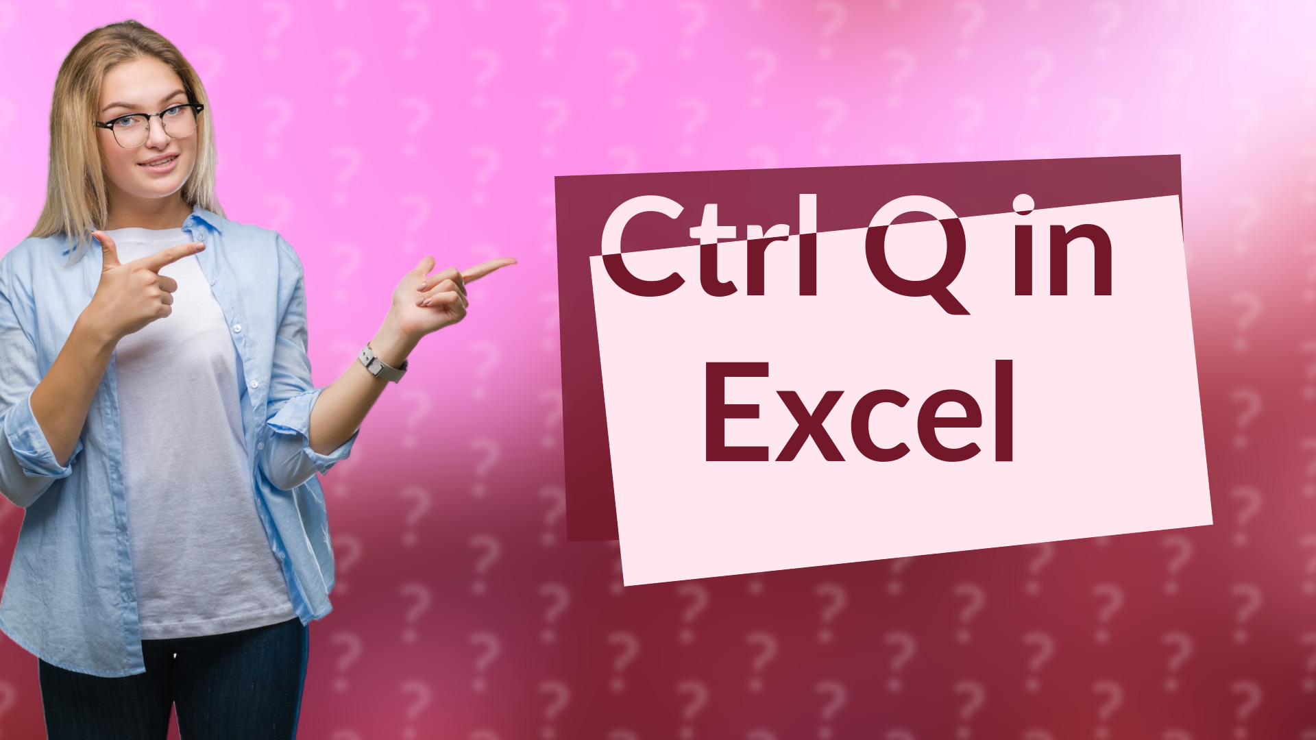 Ctrl Q in Excel