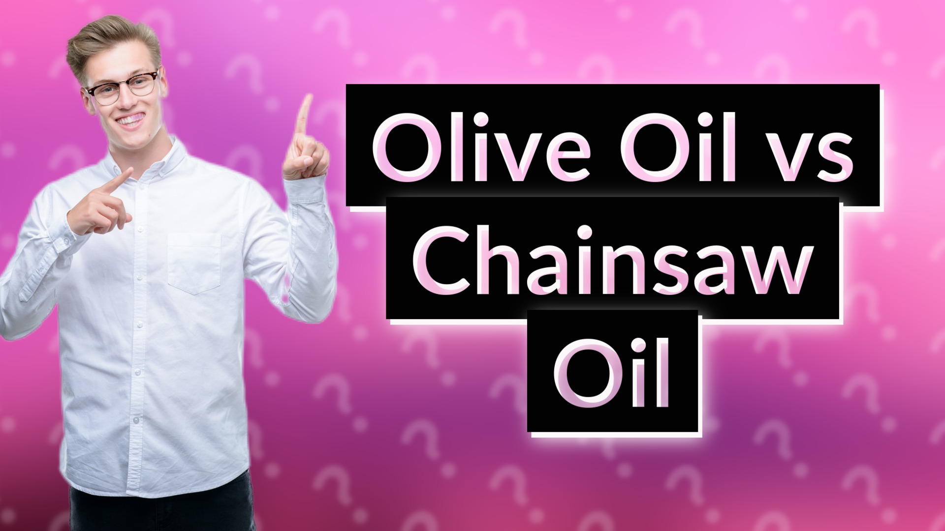 Olive Oil vs Chainsaw Oil