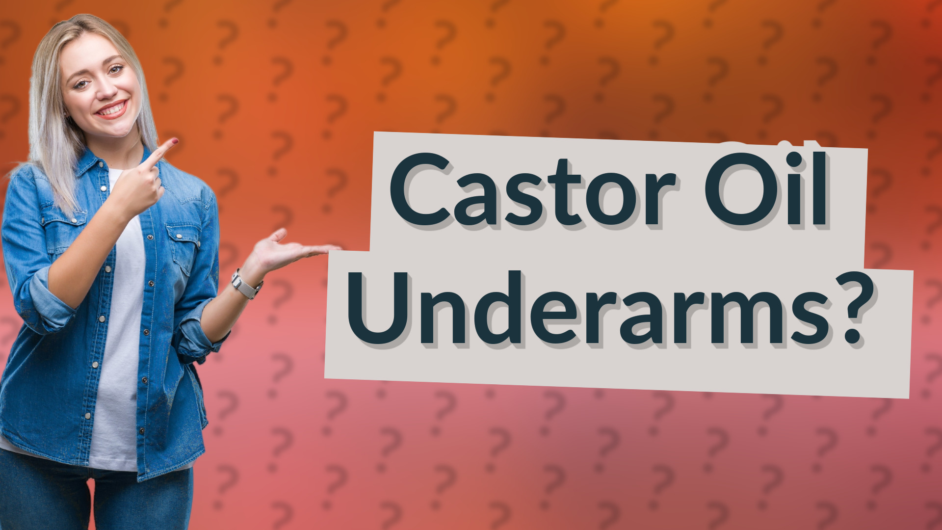Castor Oil Underarms?