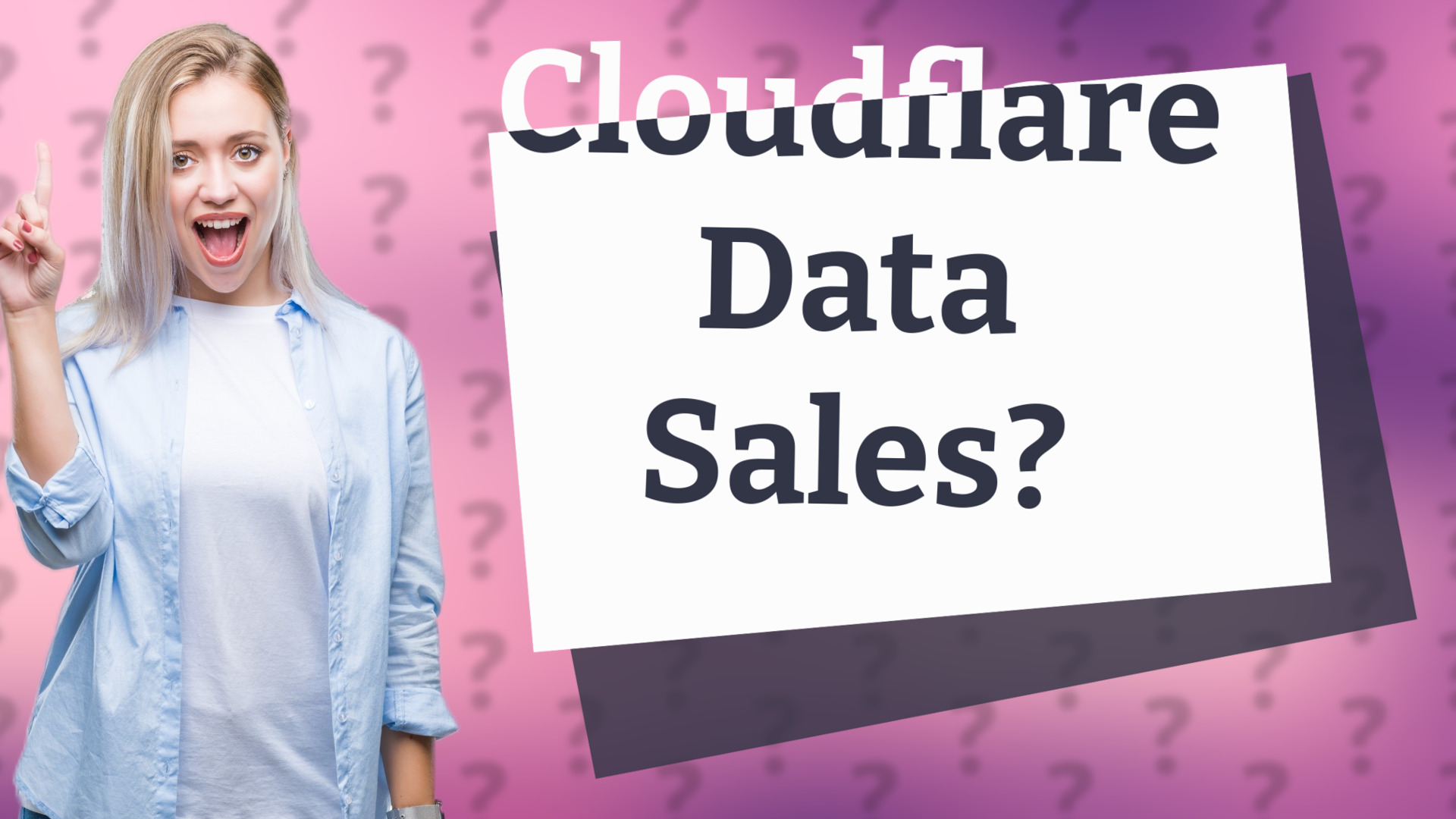 Cloudflare Data Sales?