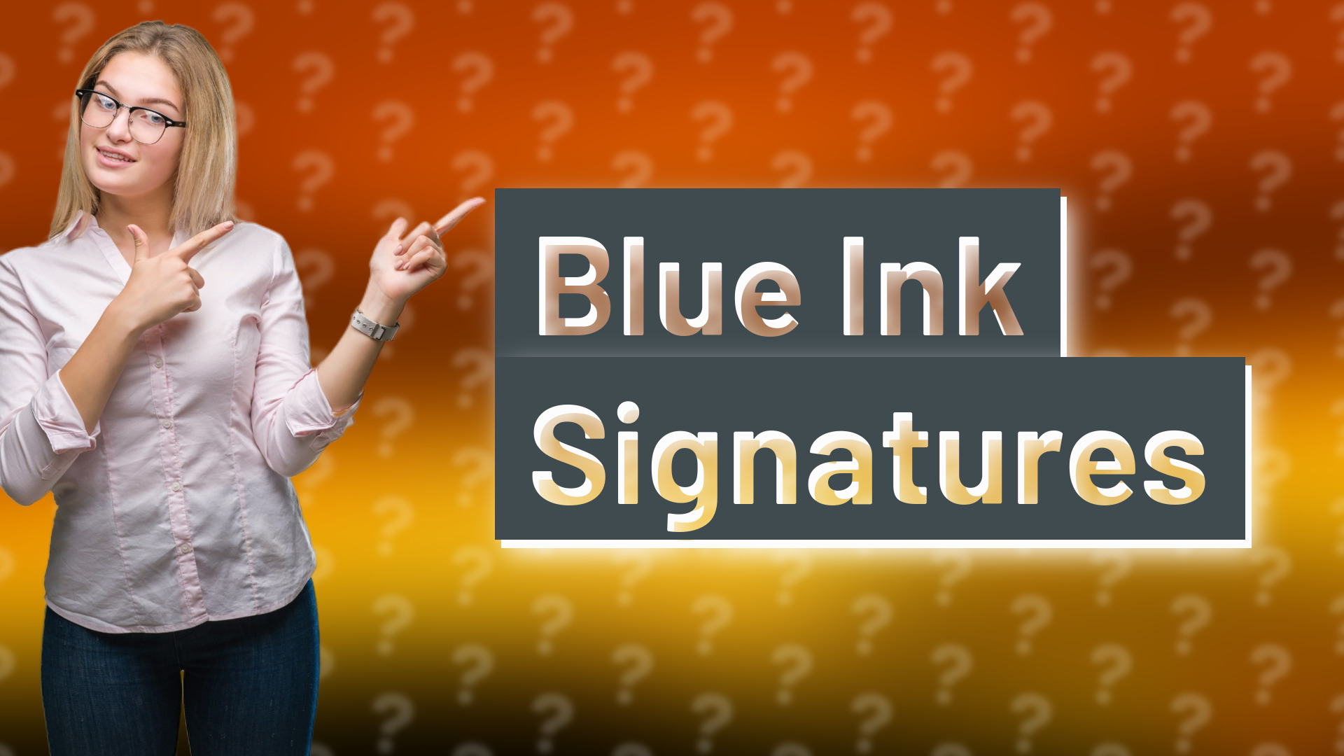 Blue Ink Signatures