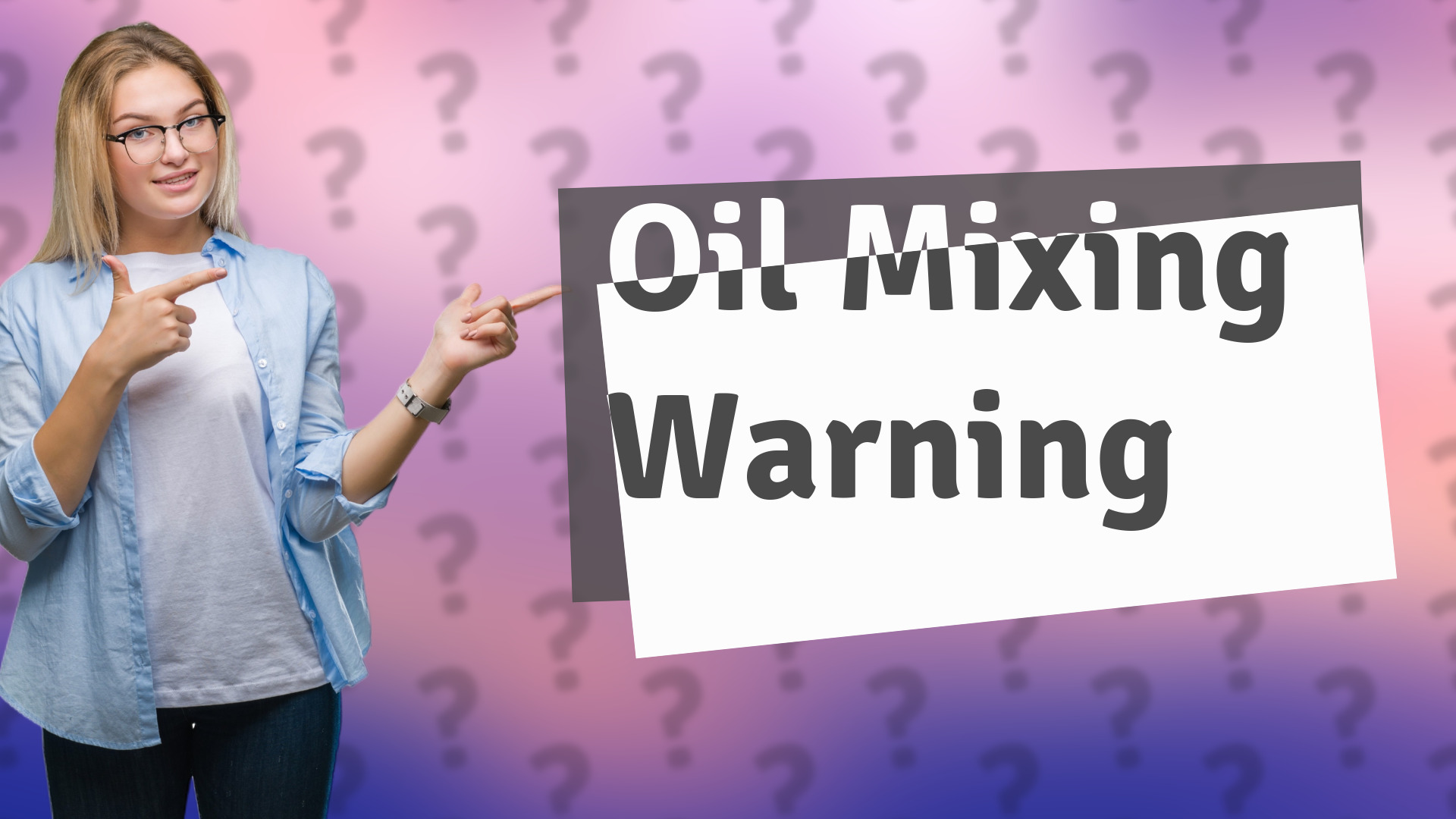 Oil Mixing Warning
