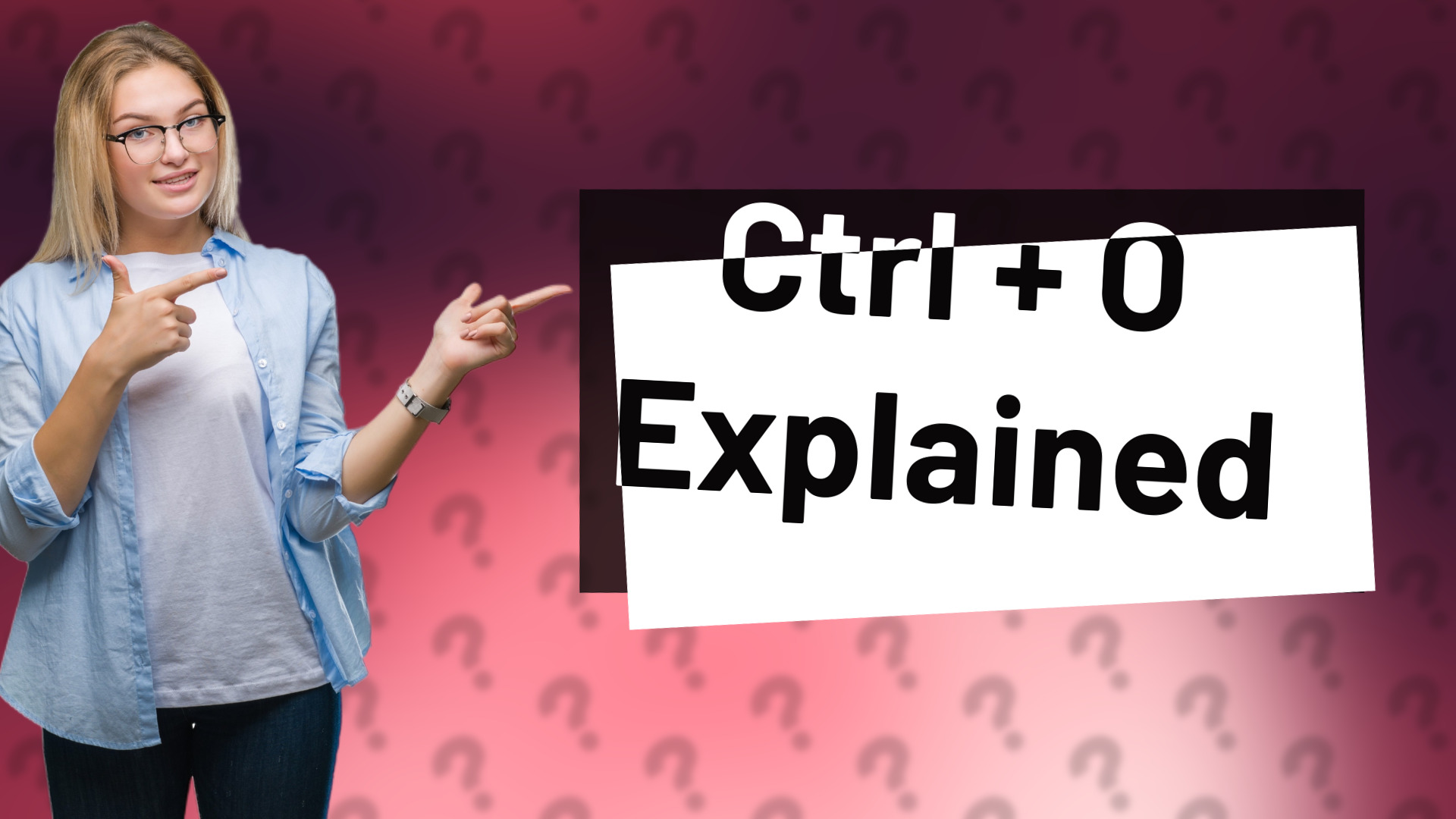 Ctrl + O Explained