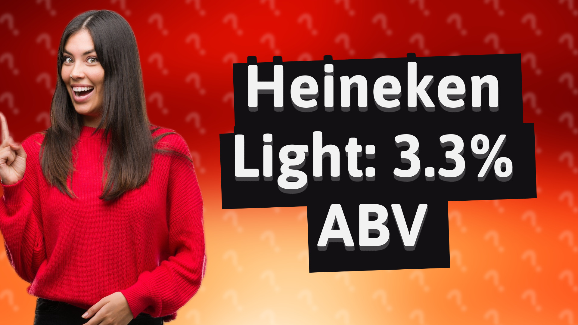 Heineken Light: 3.3% ABV