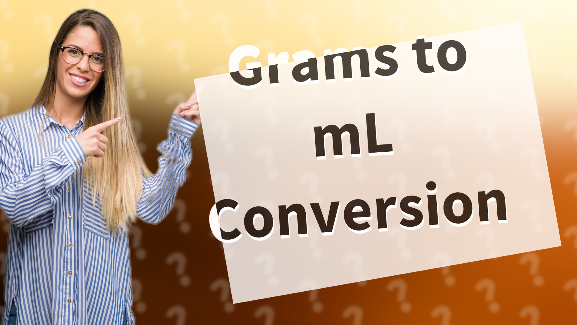 Grams to mL Conversion
