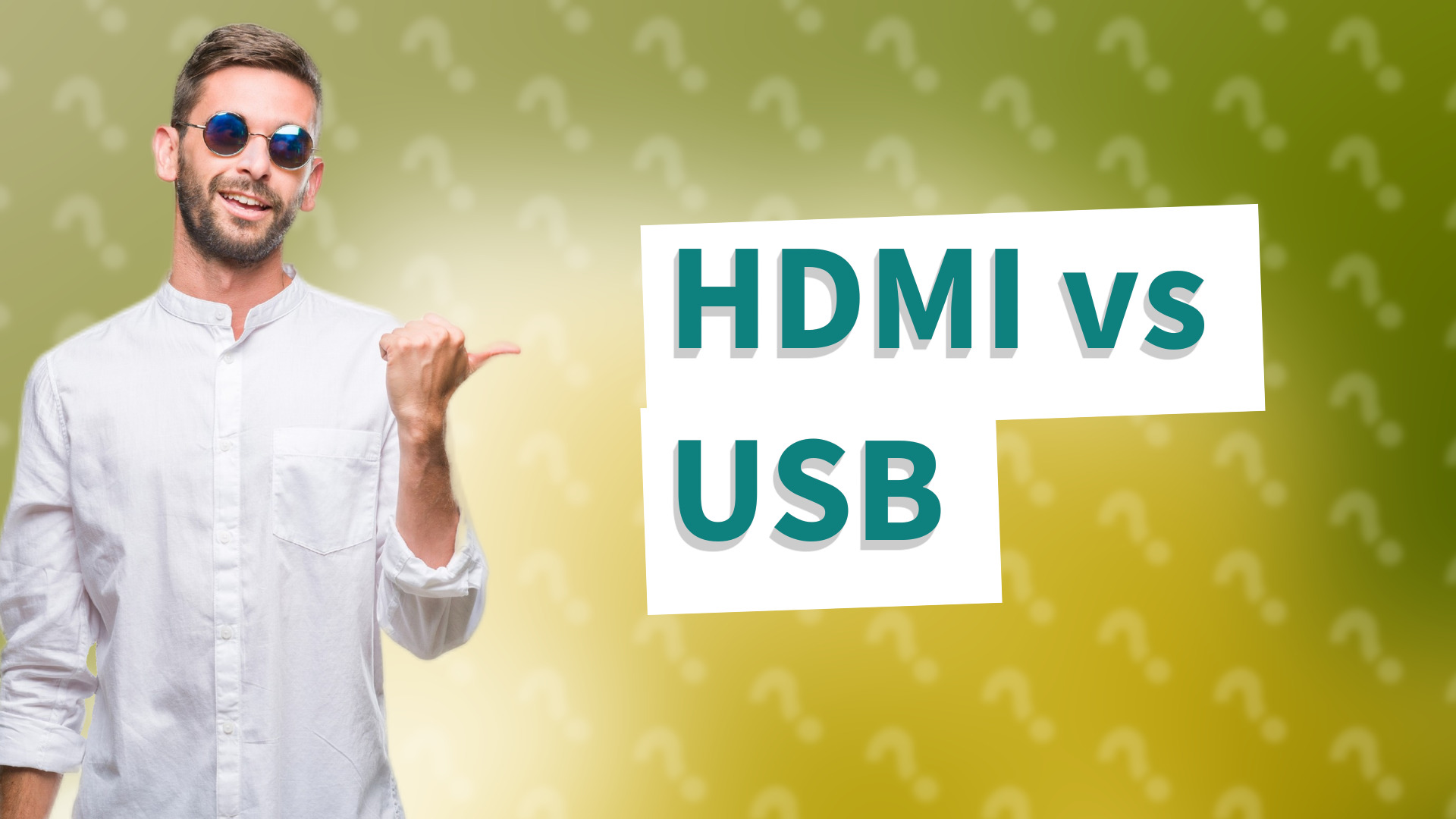 HDMI vs USB
