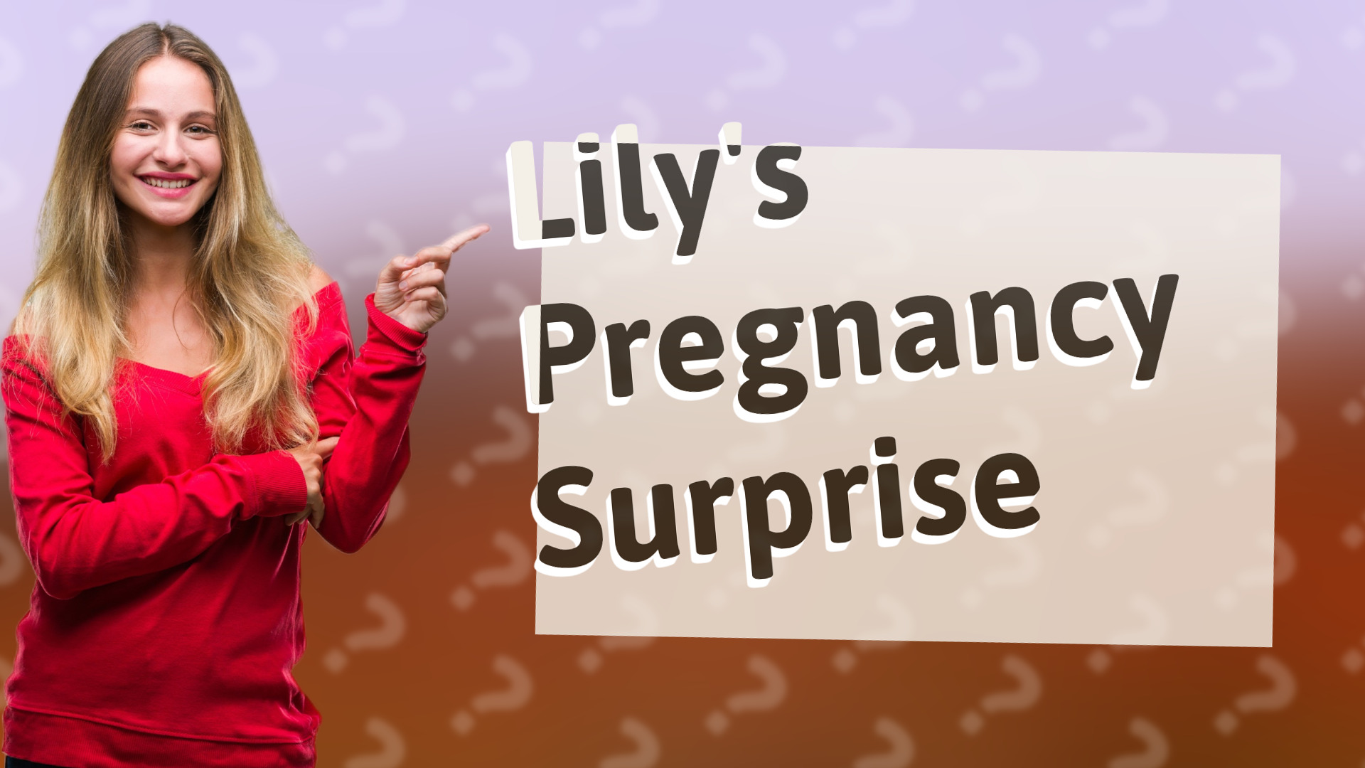 Lily's Pregnancy Surprise