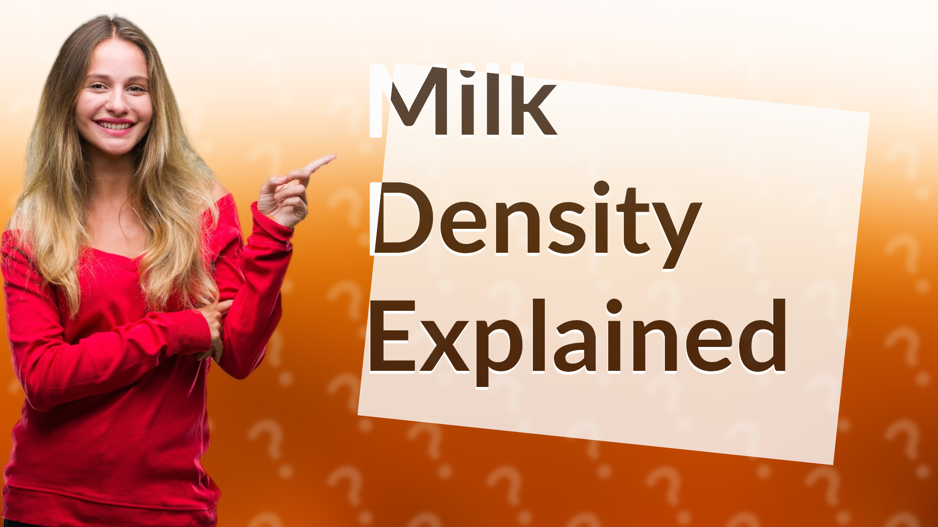 Milk Density Explained