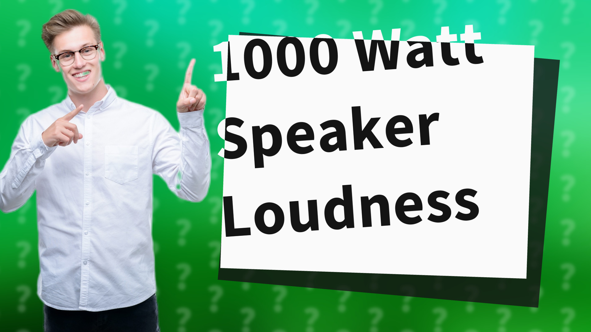 1000 Watt Speaker Loudness