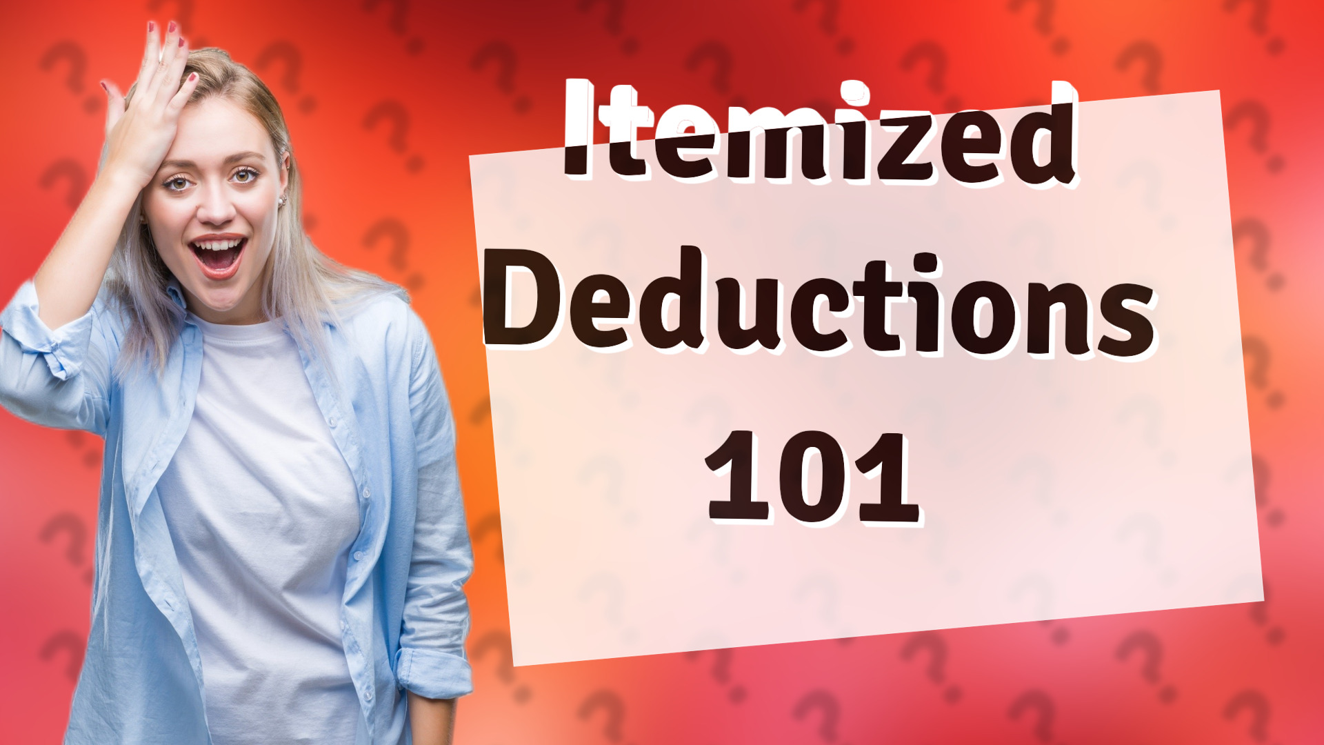 Itemized Deductions 101