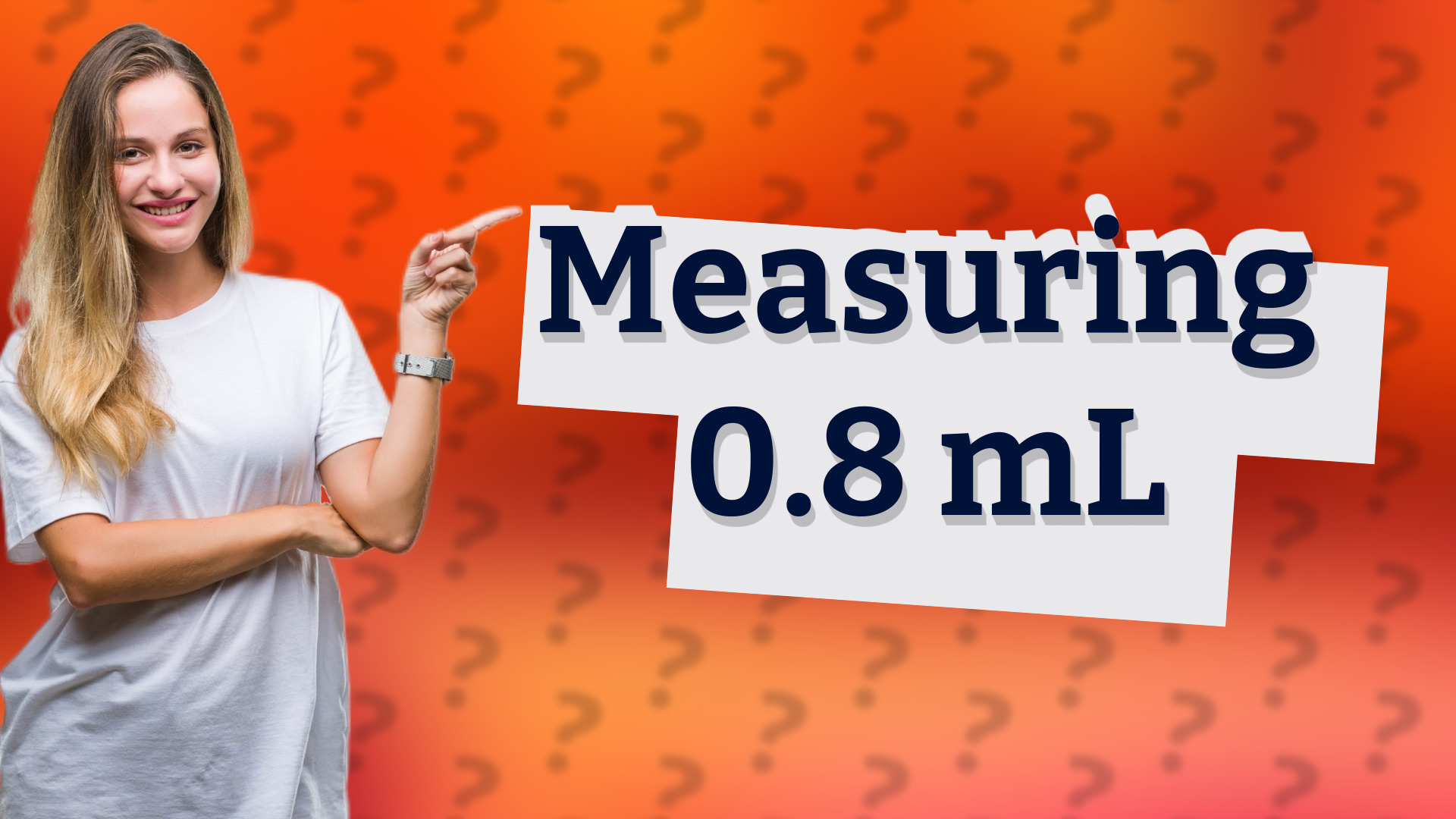 Measuring 0.8 mL
