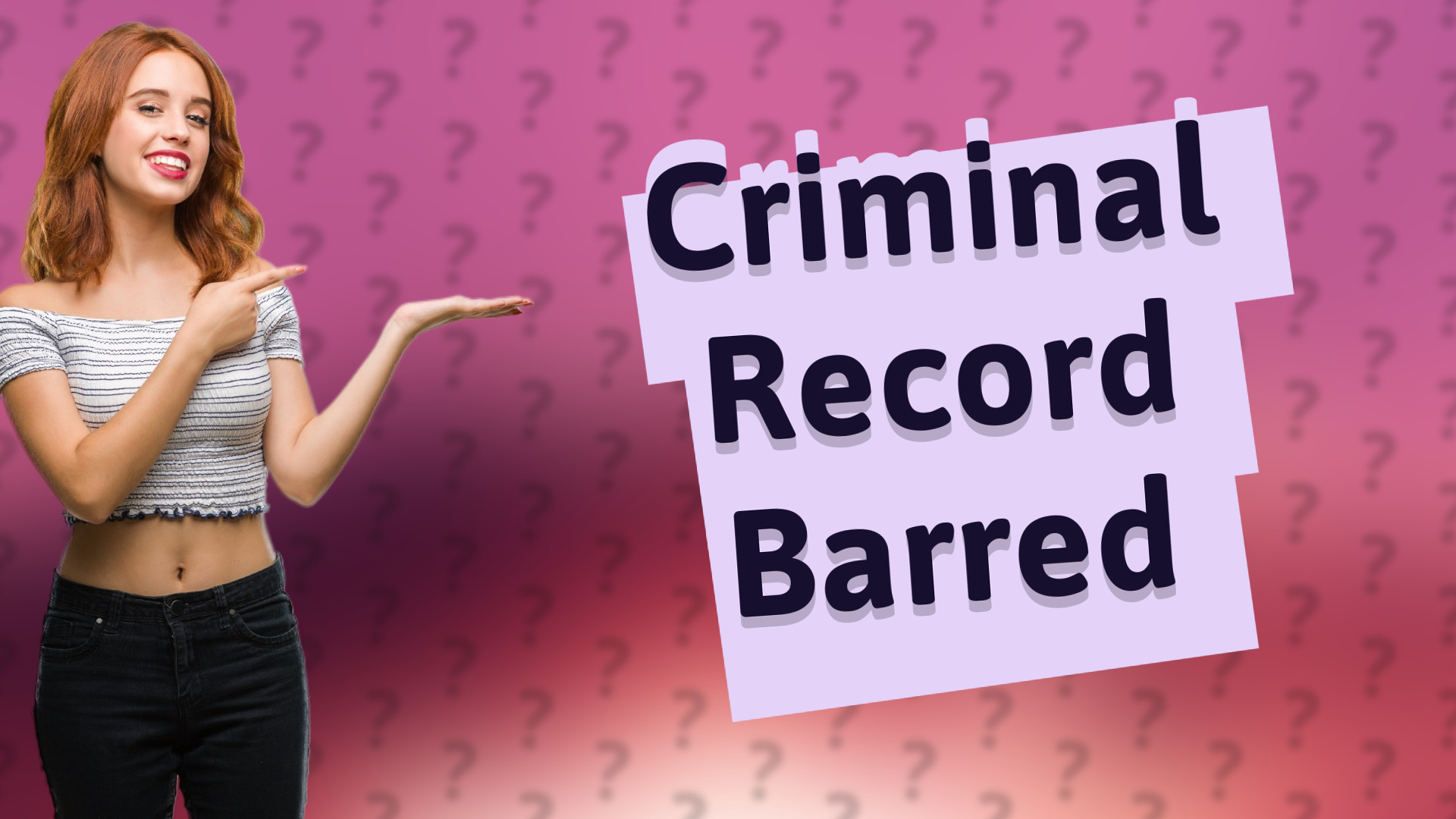 Criminal Record Barred