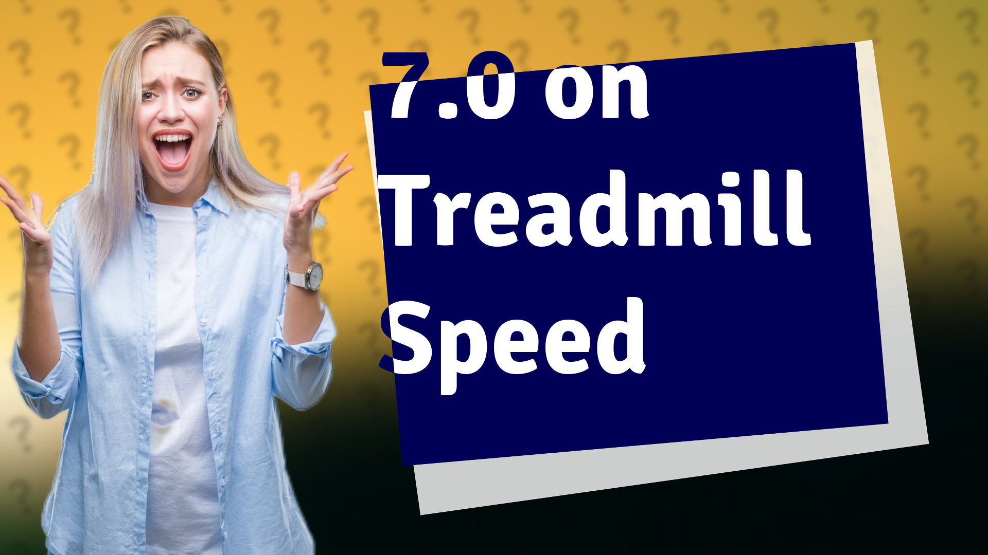 7.0 on Treadmill Speed