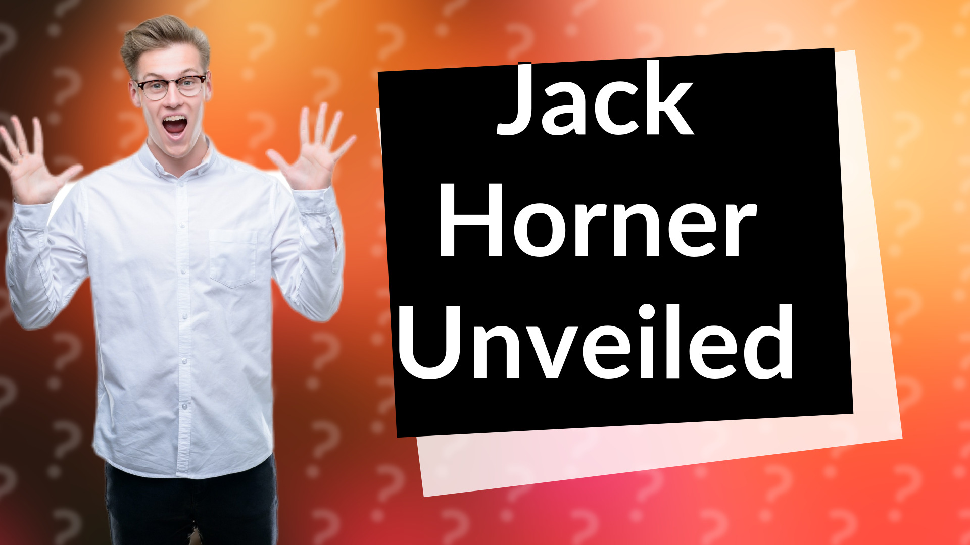 Jack Horner Unveiled