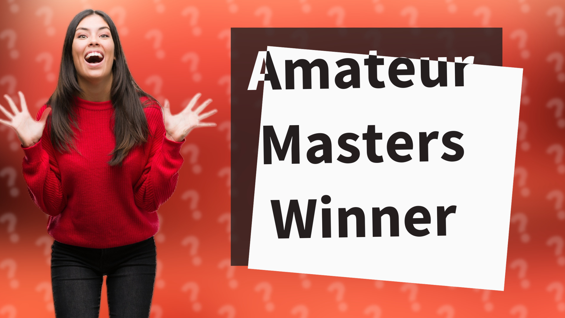 Amateur Masters Winner